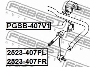 Front Left anti roll bar link Febest 2523-407FL