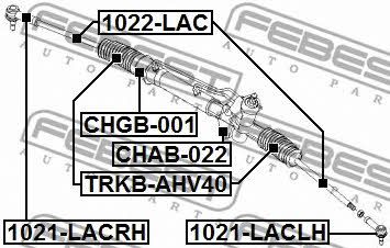 Inner Tie Rod Febest 1022-LAC
