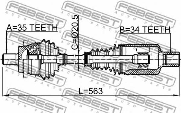 Buy Febest 1614-211LH at a low price in United Arab Emirates!