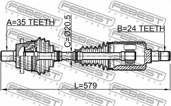 Buy Febest 1614211RH – good price at EXIST.AE!