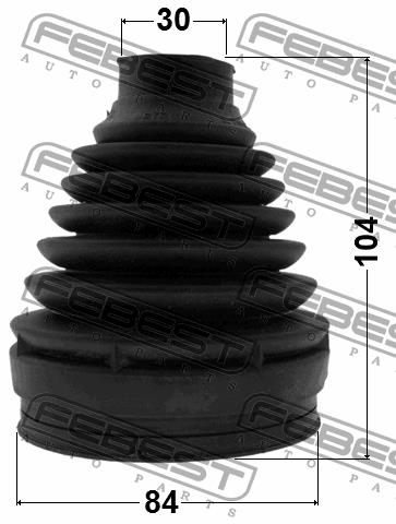 CV joint boot inner Febest 1615P-169