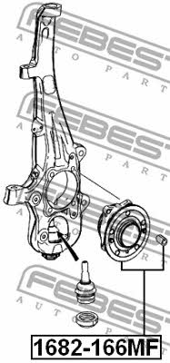 Febest Wheel hub front – price 401 PLN