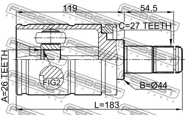 Febest CV joint – price 241 PLN