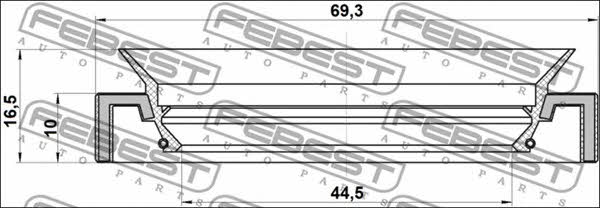 SEAL OIL-DIFFERENTIAL Febest 95HAS-46691016C
