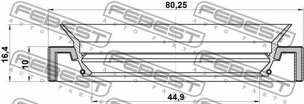 Febest Shaft Seal, differential – price 22 PLN