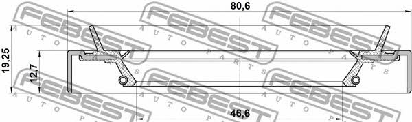 SEAL OIL-DIFFERENTIAL Febest 95HDS-48801319R