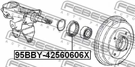 Febest Rear wheel hub oil seal – price 15 PLN