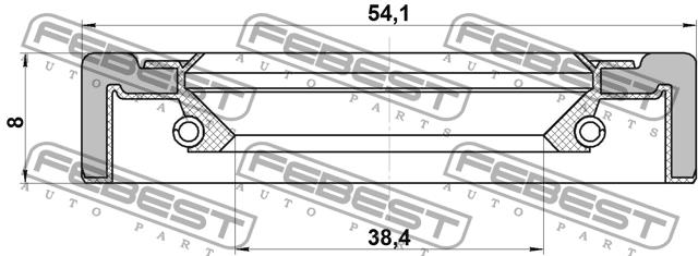 Febest Rear wheel hub oil seal – price 18 PLN