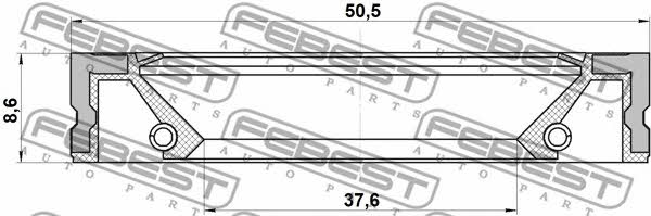Febest Rear wheel hub oil seal – price 14 PLN