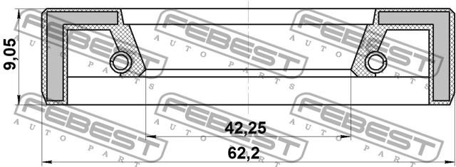 Febest Rear wheel hub oil seal – price