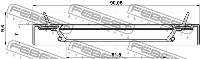 Febest Rear wheel hub oil seal – price 22 PLN