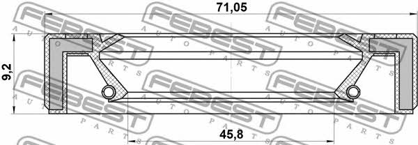 Febest Rear wheel hub oil seal – price 12 PLN