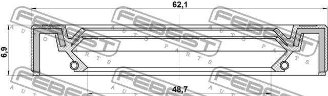 Febest Rear wheel hub oil seal – price 16 PLN