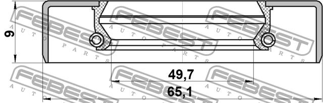 Febest Rear wheel hub oil seal – price
