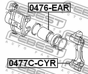 Febest Bracket rear brake caliper – price [object Object] PLN