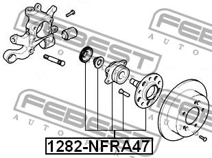 Wheel Hub Febest 1282-NFRA47