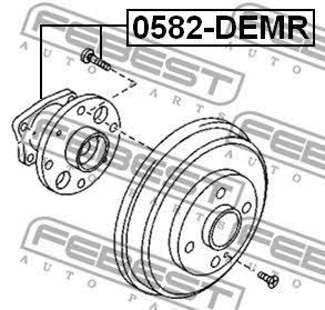 Febest Wheel hub with rear bearing – price 333 PLN