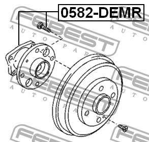 Wheel hub with rear bearing Febest 0582-DEMR