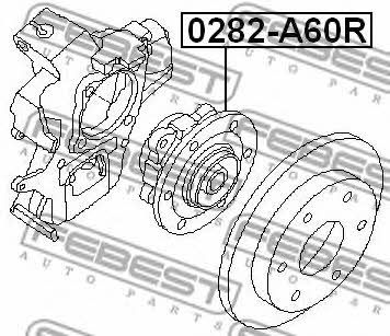 Rear wheel hub Febest 0282-A60R