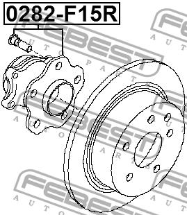 Febest Wheel hub with rear bearing – price 415 PLN