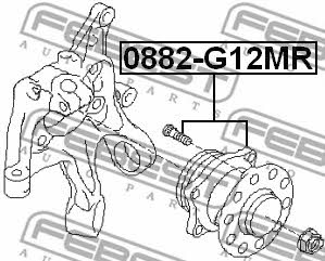 Rear wheel hub Febest 0882-G12MR