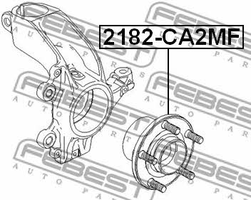 Wheel hub with front bearing Febest 2182-CA2MF