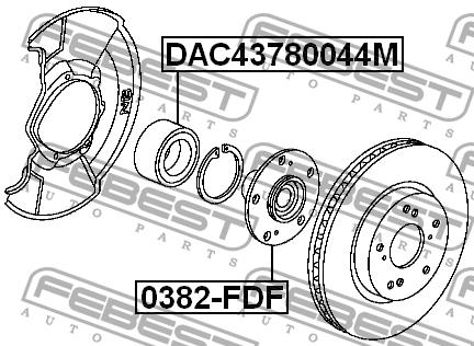 Wheel hub front Febest 0382-FDF