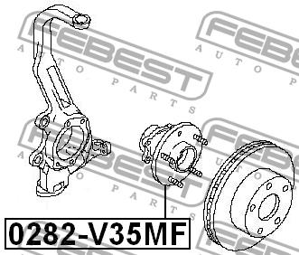 Febest Wheel hub front – price 502 PLN