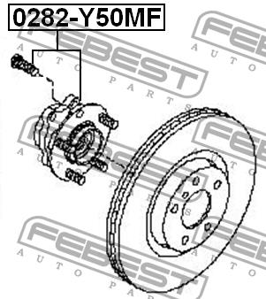 Febest Wheel hub front – price 373 PLN