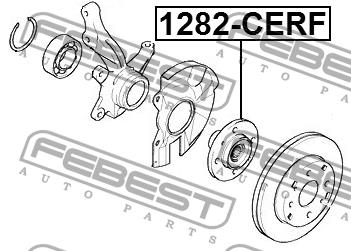 Wheel hub front Febest 1282-CERF