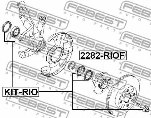 Febest Wheel hub front – price 91 PLN