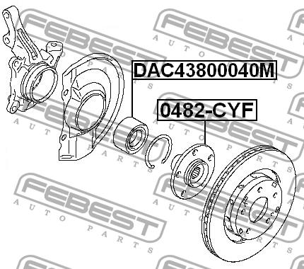 Febest Wheel hub front – price 159 PLN