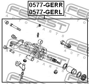 Febest Brake caliper rear left – price 381 PLN