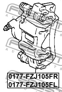 Febest Brake caliper rear right – price [object Object] PLN