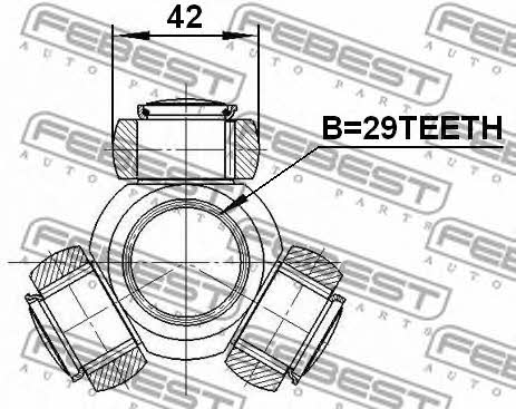 Febest Drive Shaft Tripoid – price [object Object] PLN