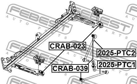 Traction rear transverse Febest 2025-PTC1