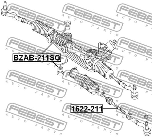Inner Tie Rod Febest 1622-211
