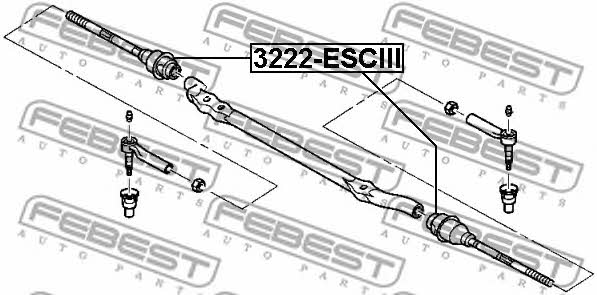 Febest Inner Tie Rod – price 88 PLN