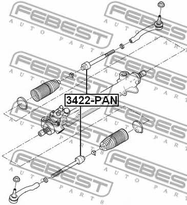 Inner Tie Rod Febest 3422-PAN