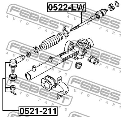 Febest Inner Tie Rod – price 49 PLN