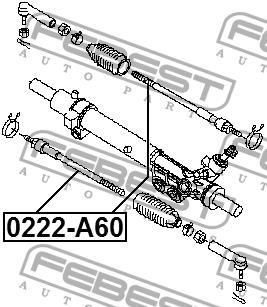 Inner Tie Rod Febest 0222-A60