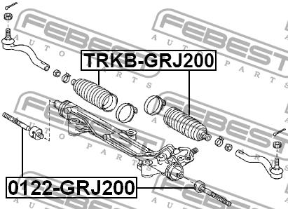 Inner Tie Rod Febest 0122-GRJ200