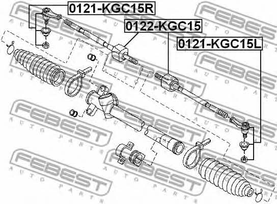 Inner Tie Rod Febest 0122-KGC15