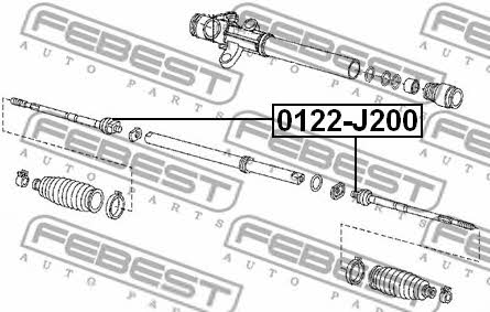 Inner Tie Rod Febest 0122-J200