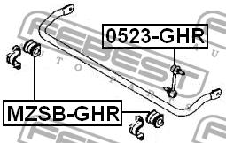 Rear stabilizer bar Febest 0523-GHR