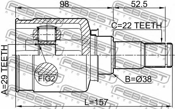 Febest CV joint – price 141 PLN