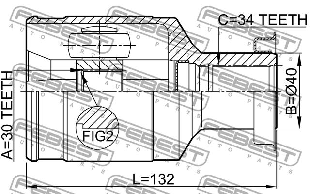 CV joint Febest 2011-MAGLH