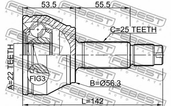Febest CV joint – price 220 PLN