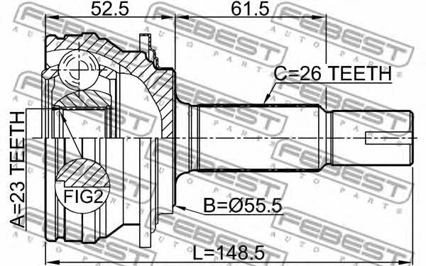 CV joint Febest 0110-1NZFE