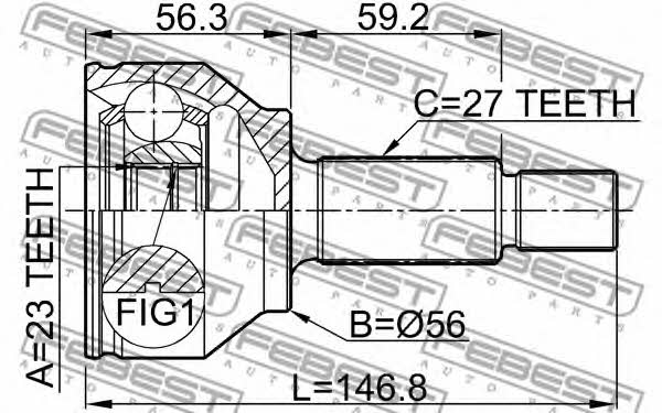 CV joint Febest 2110-GE
